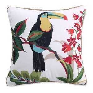brand new Levtex Teraina Toucan Feather-Filled 18" x 18" Pillow